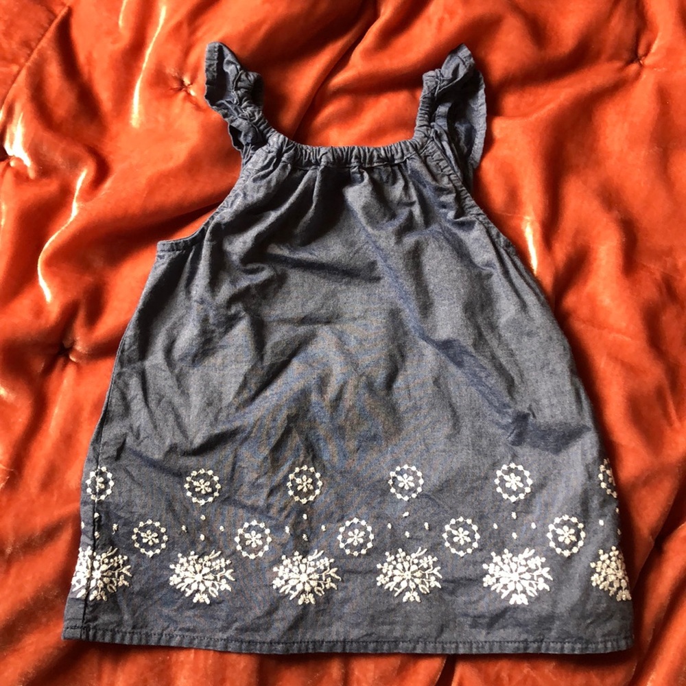 Embroidered Jean Tank
